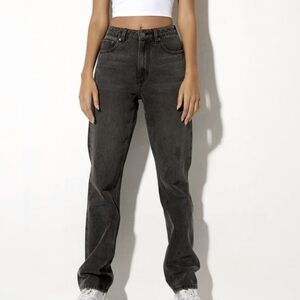Motel Rocks Charcoal Straight Leg Jeans Size S/30